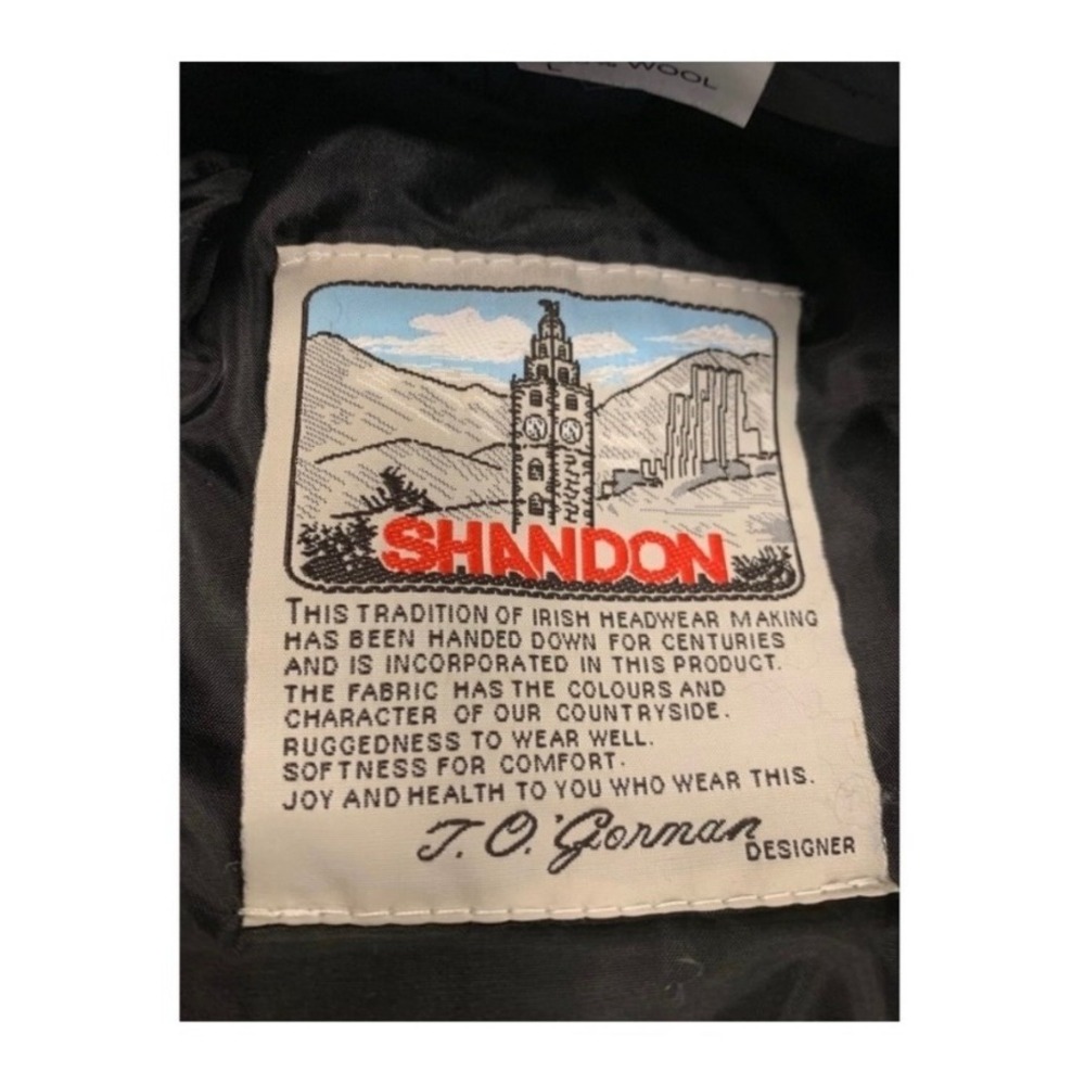 Shandon Ireland Wool Flat Cap Herringbone Vintage Preppy Old Money Quiet Luxe - Picture 2 of 3